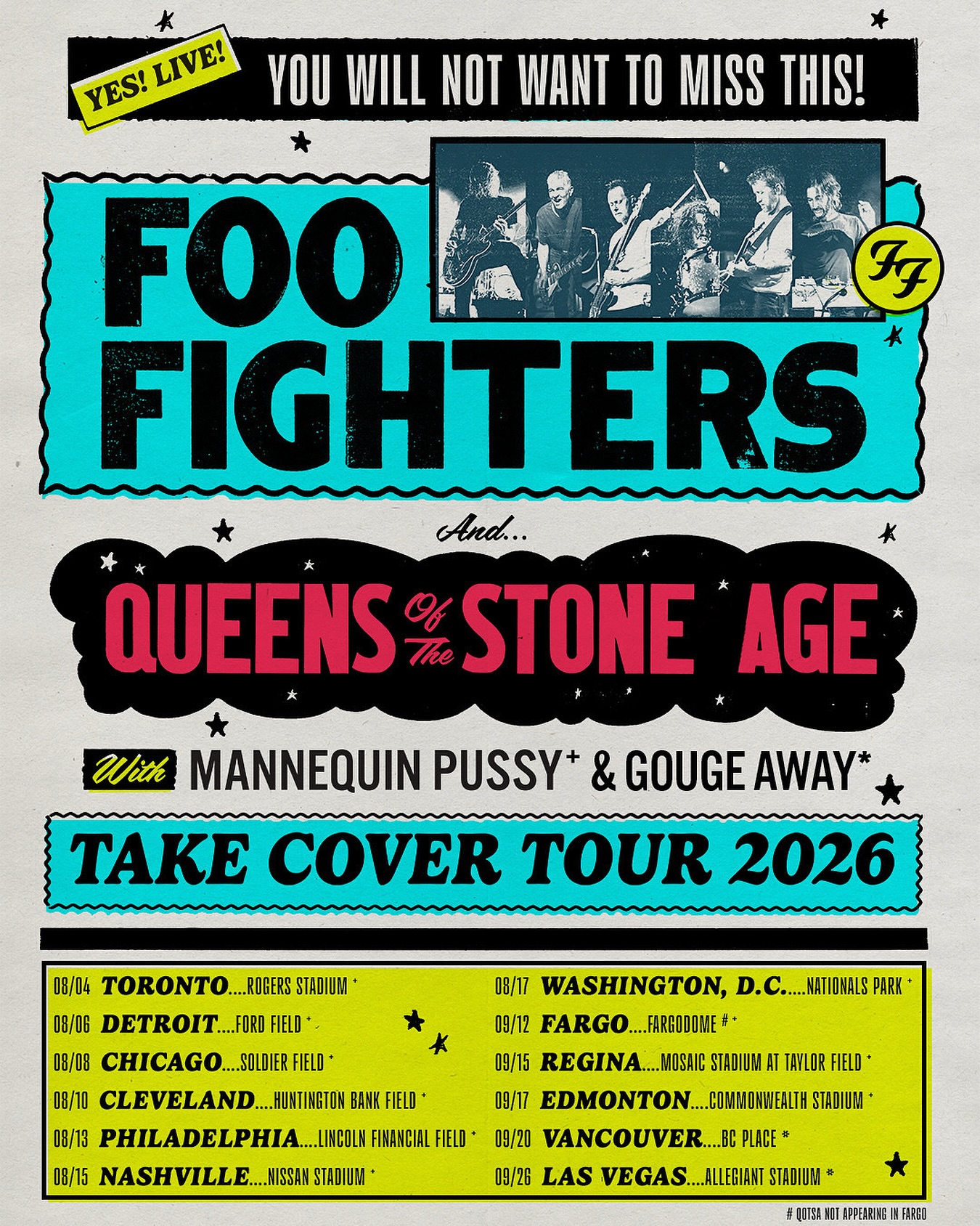 Queens of the Stone Age Tour Poster 2026
